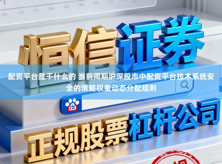 配资平台是干什么的 当前周期沪深股市中配资平台技术系统安全的策略权重动态分配规则