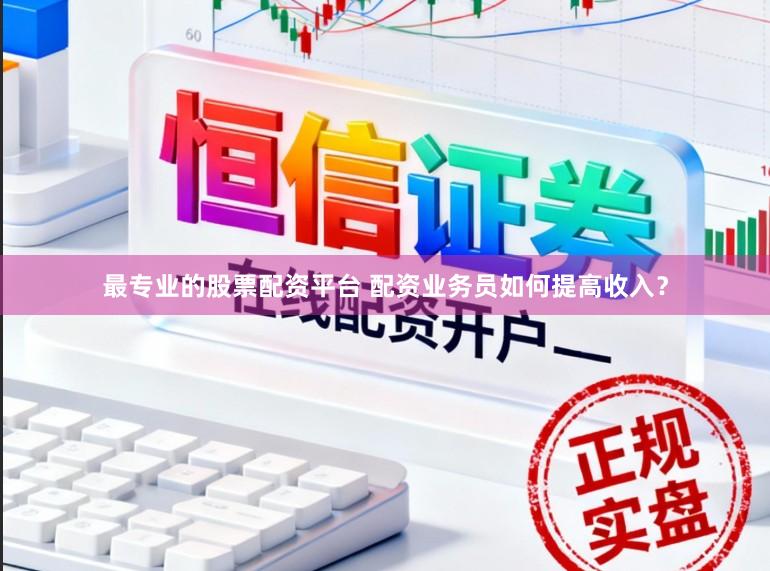 最专业的股票配资平台 配资业务员如何提高收入？